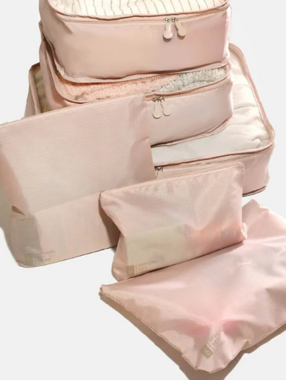 New 3 Piece  Blush Pink/Sand Travel Cases